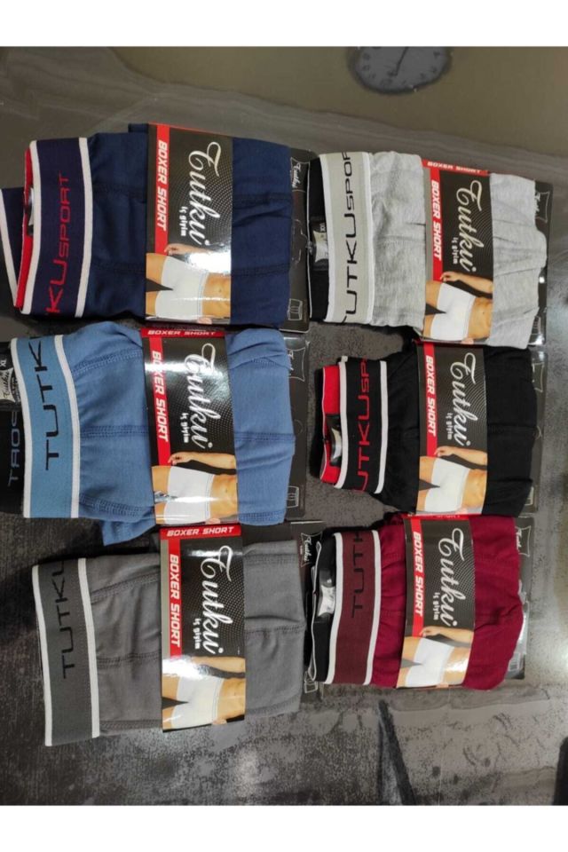 Men's Lycra Combed Cotton Boxer 6 pcs
