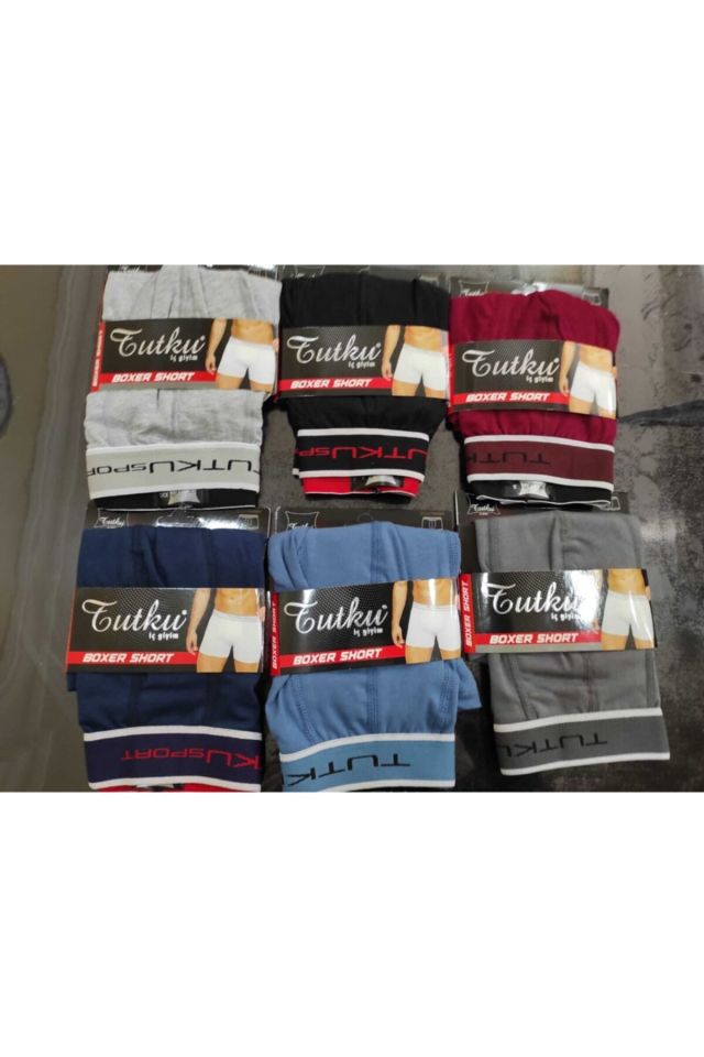 Men's Lycra Combed Cotton Boxer 6 pcs