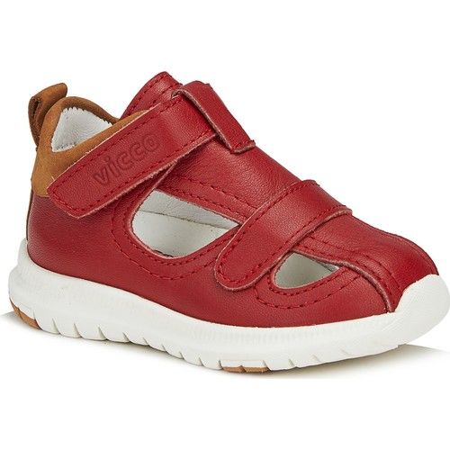 Leather First Step Casual Shoes Red