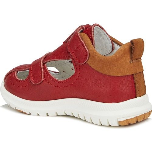 Leather First Step Casual Shoes Red