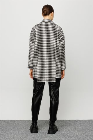 Ghisa Rib Detailed Jacket BLACK WHITE SWEATER