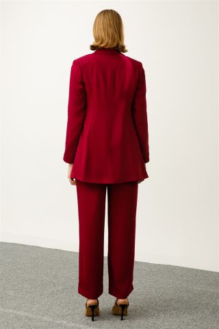 Ghisa Double Breasted Jacket DAMSON