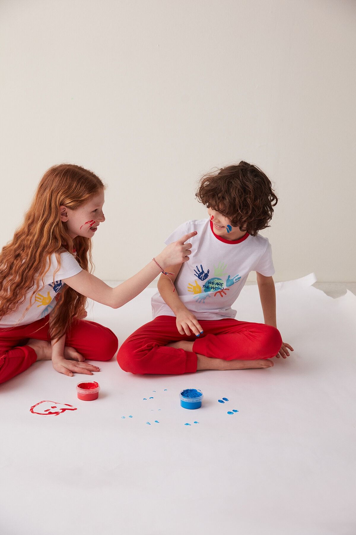 Çok Renkli Unisex World 2li Pijama Takımı