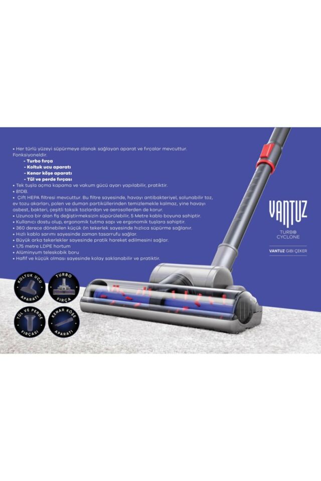 Suction Cup Turbo Cyclone Vacuum Cleaner