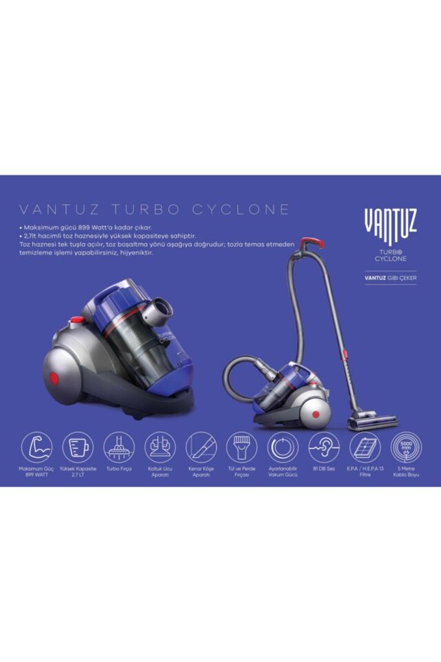 Suction Cup Turbo Cyclone Vacuum Cleaner