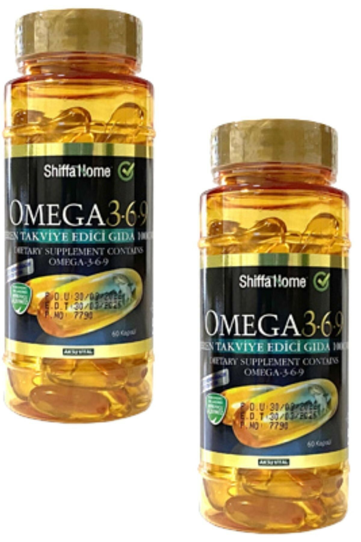 Omega 3-6-9 Fish Oil Triglyceride Form 1000mg 60 Softgel X 2 Pieces