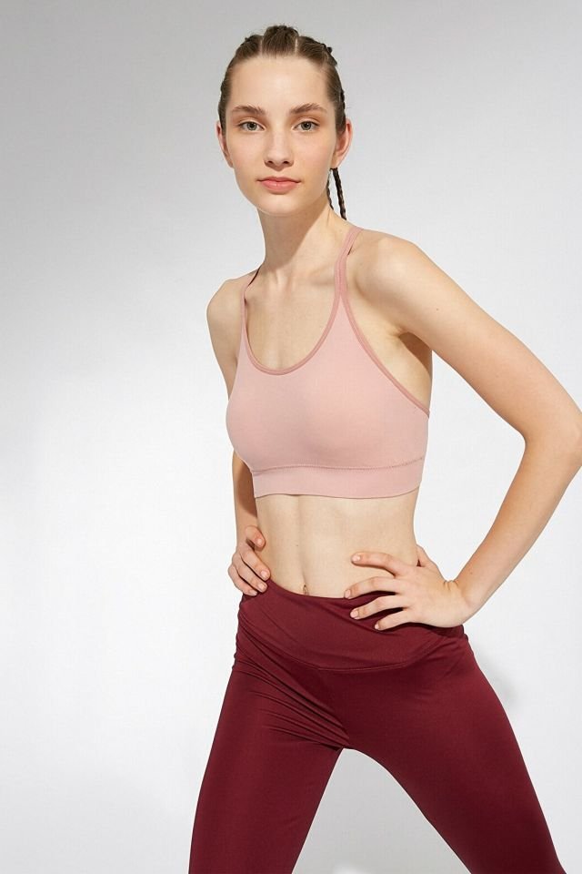 Kadın Keten Rengi Spor Sütyeni