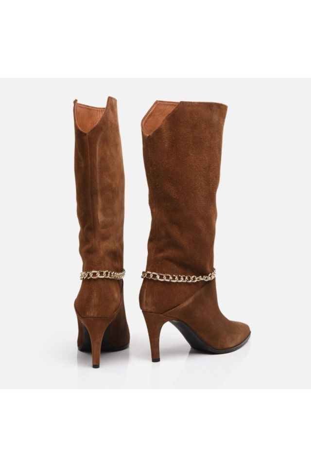 Genuine Leather Tobacco Women's Boots