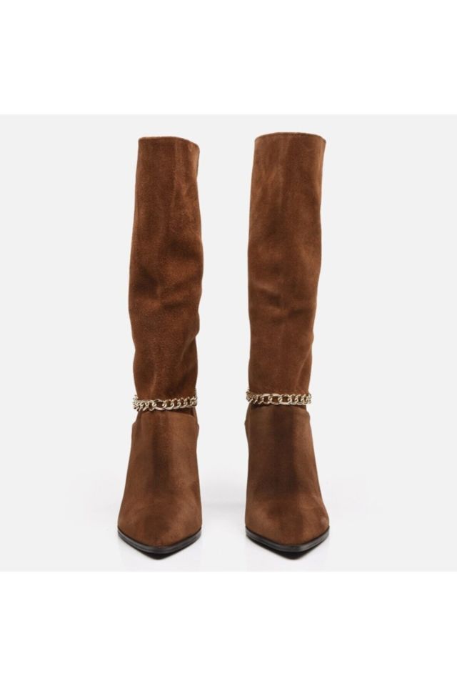 Genuine Leather Tobacco Women's Boots