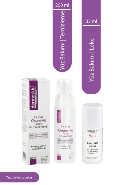 Yüz Temizleme Köpüğü 200 Ml + Be Bright Aha Bha Krem 33 Ml 2'li Avantaj Paket