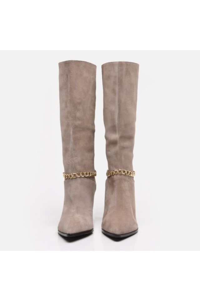 Genuine Leather Women's Boots Mink