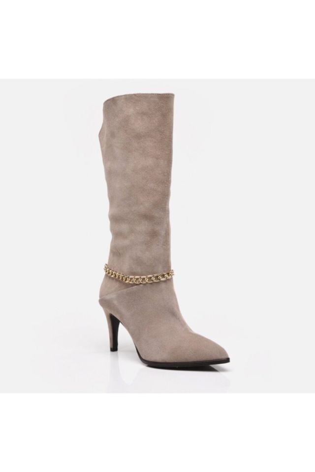Genuine Leather Women's Boots Mink