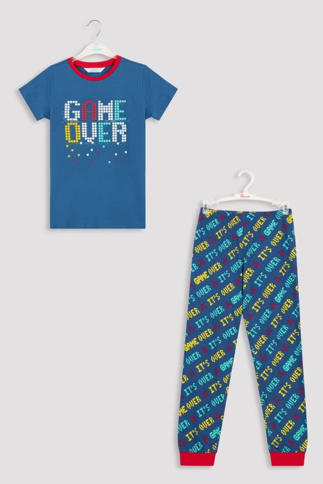 Erkek Çocuk Game Over 2li Pijama Takımı