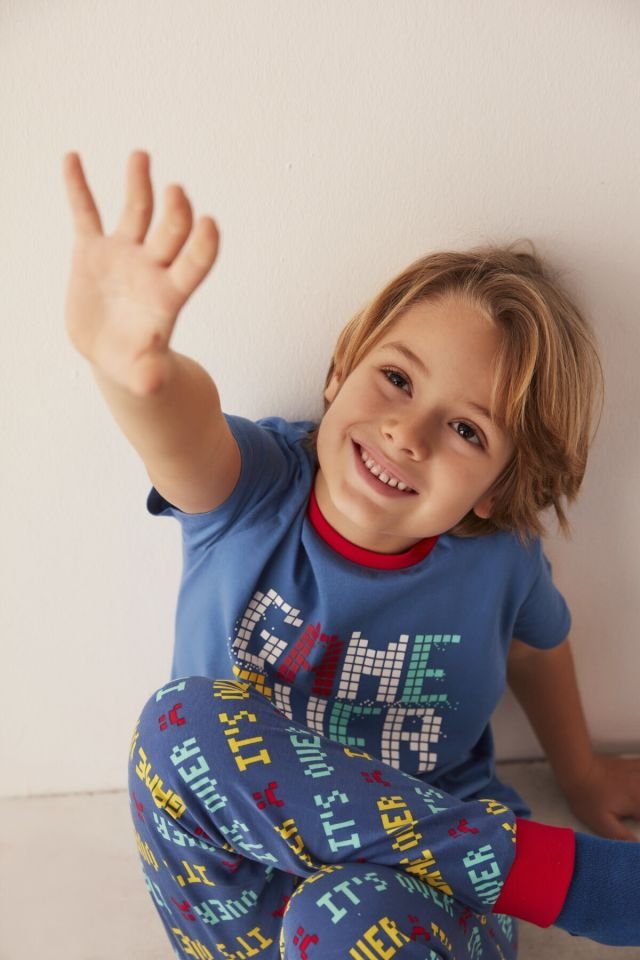 Erkek Çocuk Game Over 2li Pijama Takımı