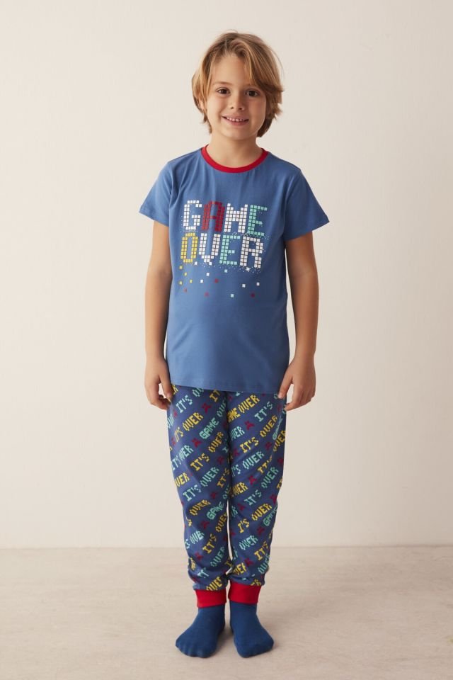 Erkek Çocuk Game Over 2li Pijama Takımı