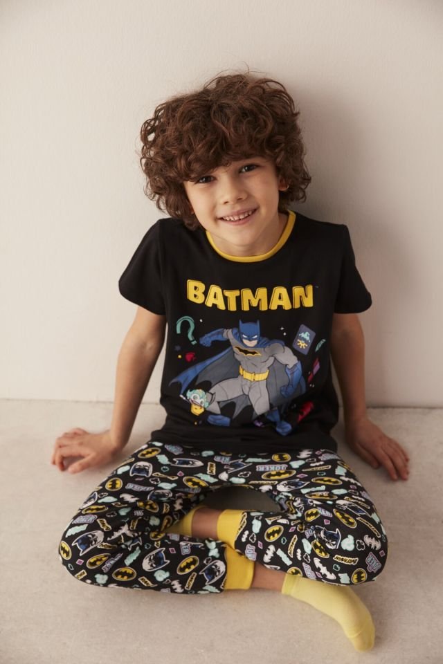 Siyah Lic Batman 2 Pack Pijama Takımı
