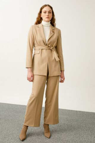 Ghisa Jacket Pants Set BEIGE