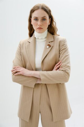 Ghisa Jacket Pants Set BEIGE