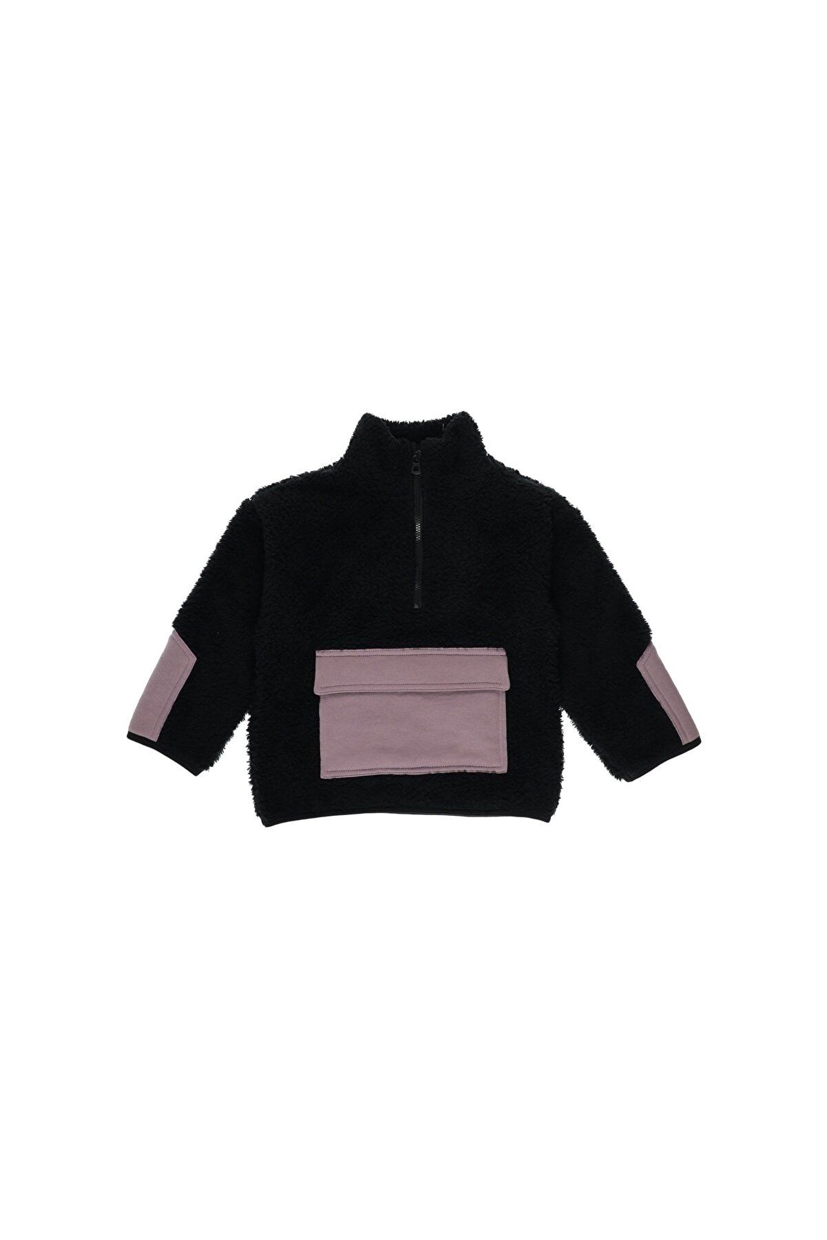 Baby Boy Kangaroo Pocket Plush Sweatshirt