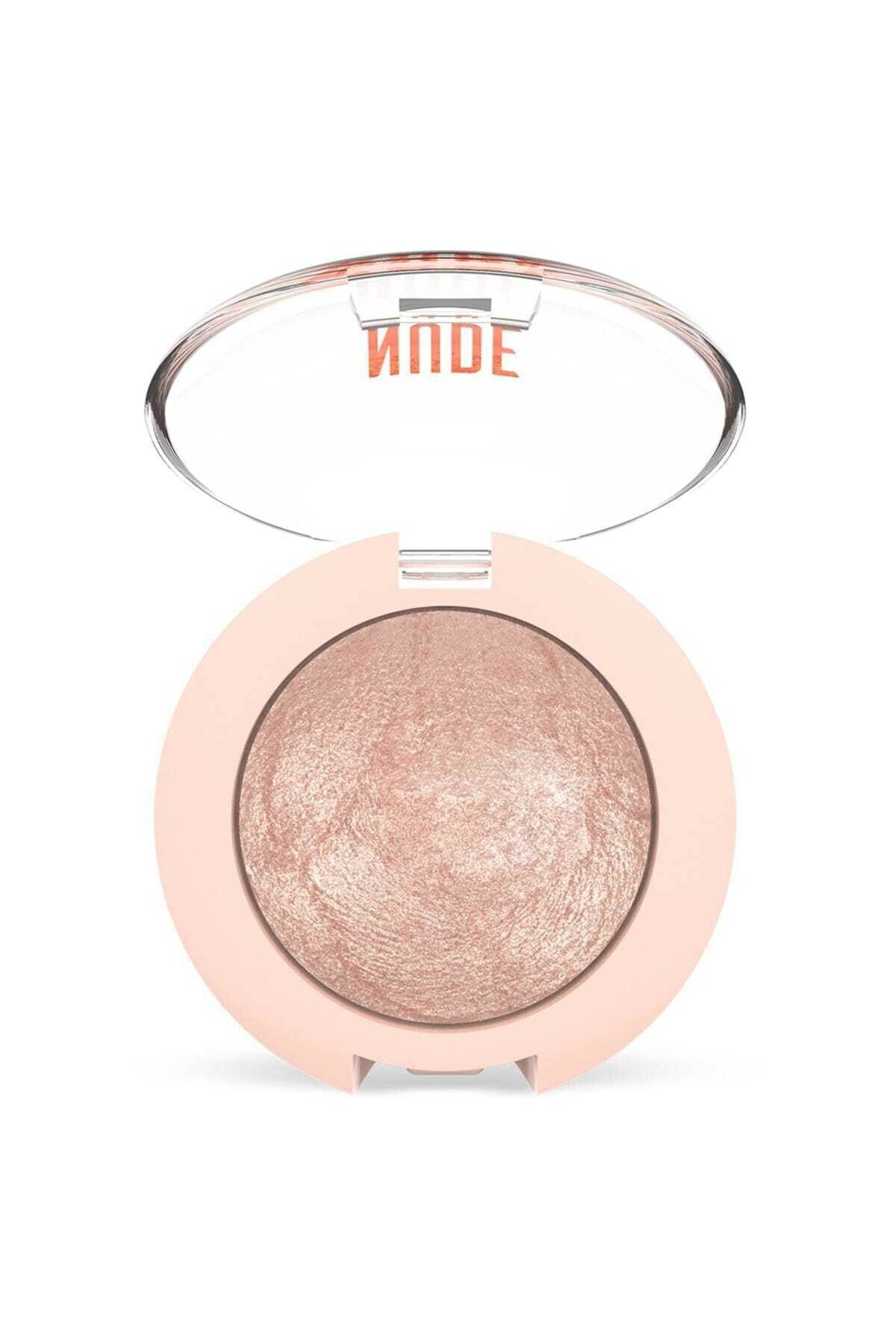 Işıltılı Terracotta Göz Farı - Nude Look Pearl Baked Eyeshadow No:01 Ivory