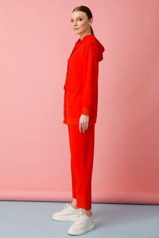 Ghisa Kapşonlu Tunik Pantolon Takımı ORANGE