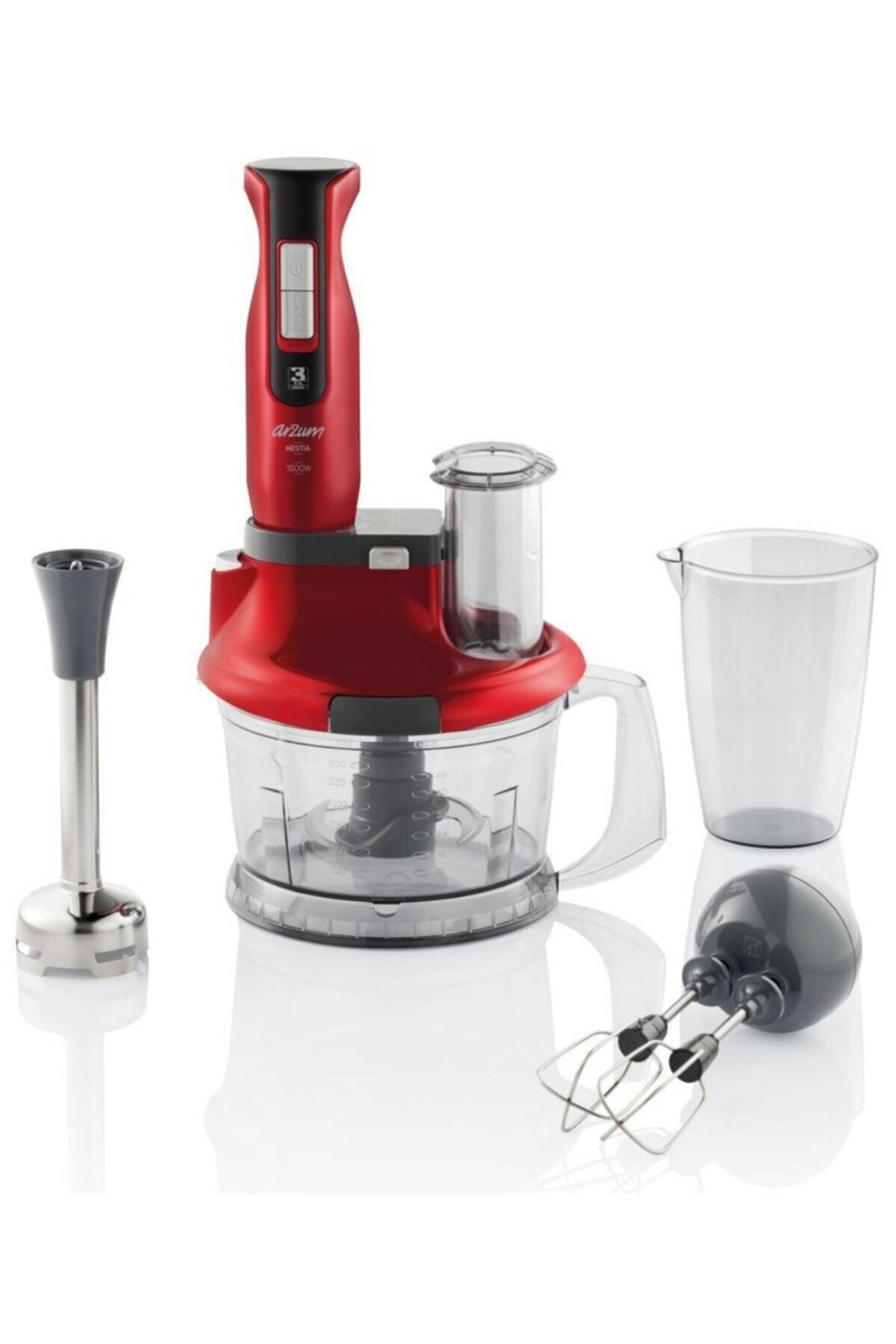 Ar1058 Hestia 1500 Watt Multi Blender Set - Pomegranate