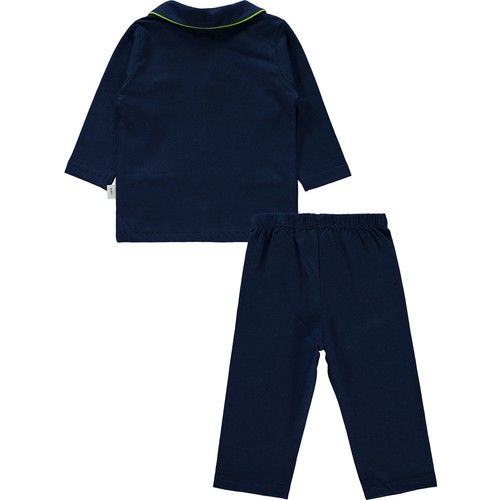 Erkek Bebek Pijama Takımı 0-6 Ay Lacivert