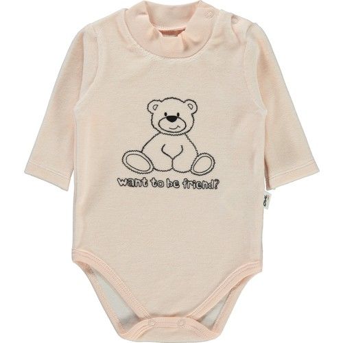 Bebek Çıtçıtlı Badi 3-18 Ay Somon