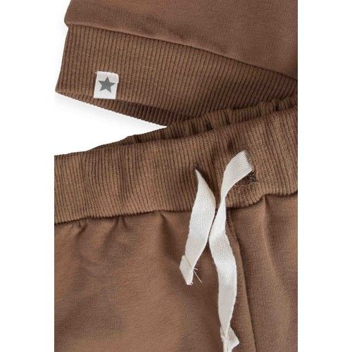Basic Karyoka Detaylı Sweatshirt Takım 3-8 Yaş Kahve