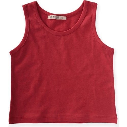 Zero Sleeve T-Shirt Age 1-8 Dark Coral