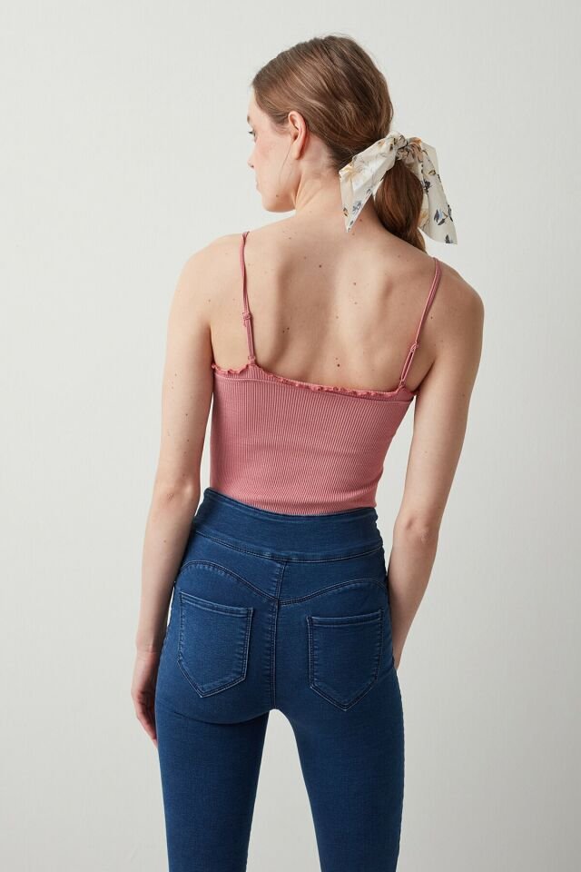 Tozlu Gul Frill Detailed Bodysuit