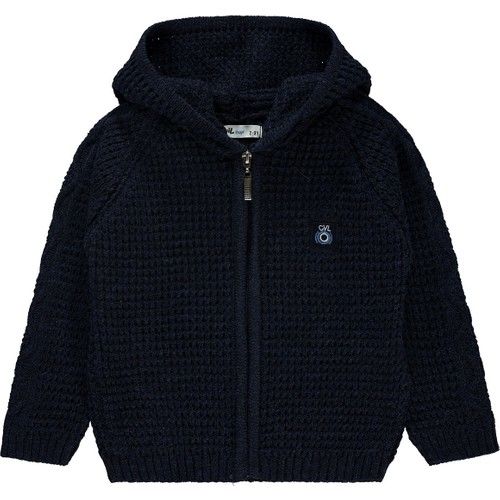 Boys Hooded Cardigan Ages 2-5 Navy Blue