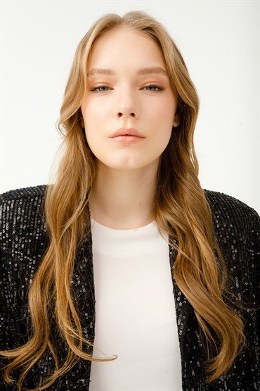 Sequin Jacket BLACK