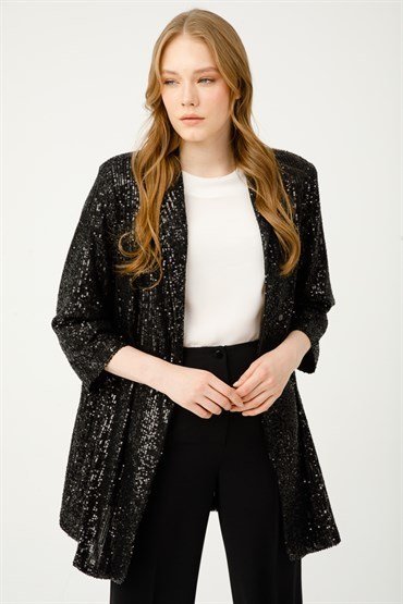 Sequin Jacket BLACK