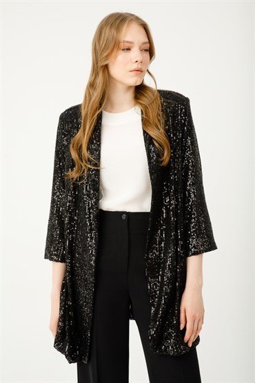 Sequin Jacket BLACK