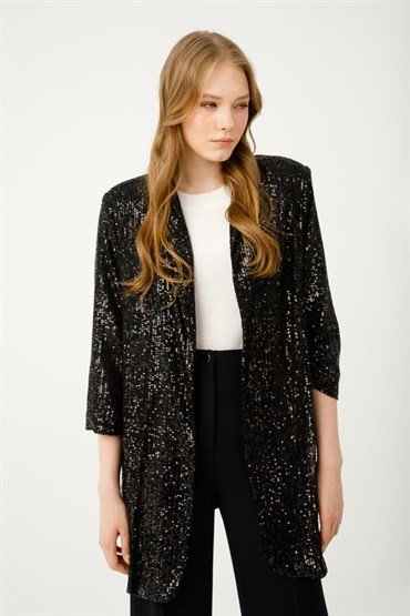 Sequin Jacket BLACK