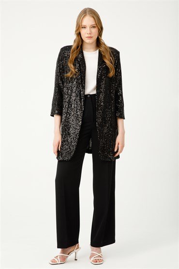 Sequin Jacket BLACK