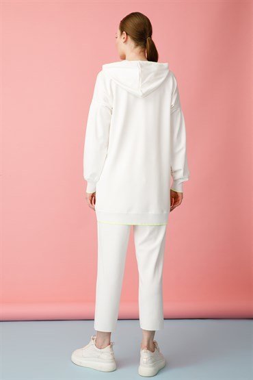 Hooded Tunic Pants Set EKRU