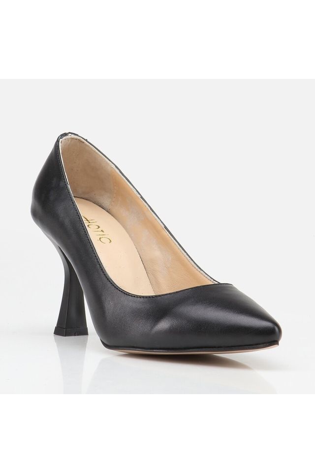 Hakiki Deri Siyah Kadın Stiletto