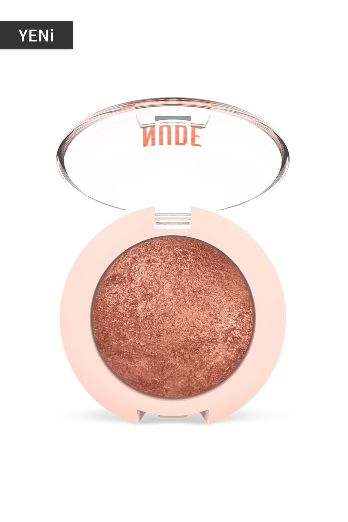 Luminous Terracotta Eyeshadow - Nude Look Pearl Baked Eyeshadow No:02 Rosy Bron