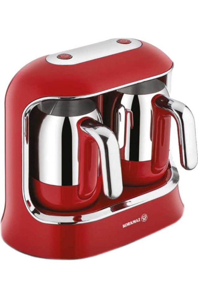 KORKMAZ A 861 Twin Coffee Machine Red