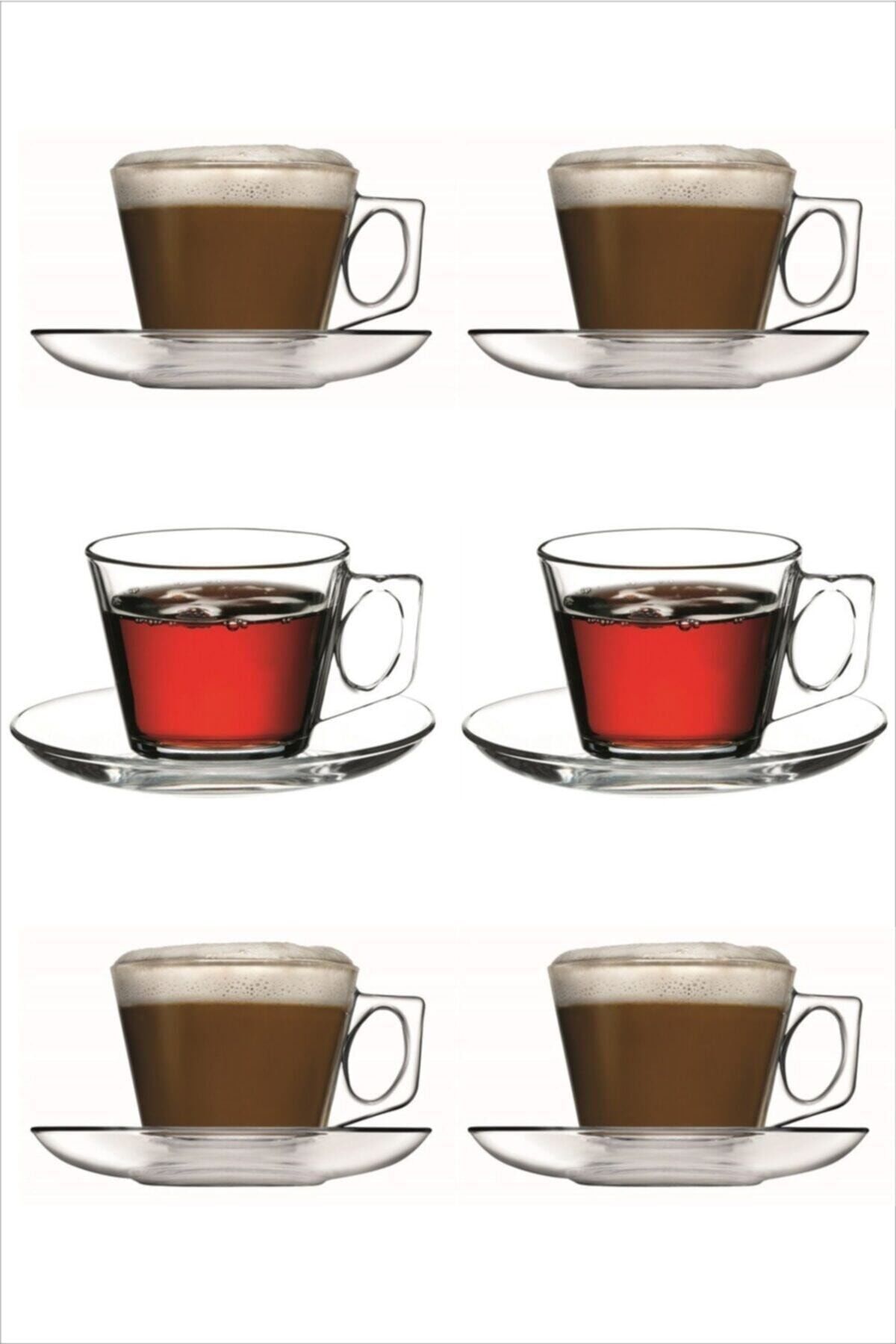 6'lı Vela 80 Cc Cam Espresso Kahve Fincanı Seti Küçük Boy Türk Kahvesi Boyutundadır