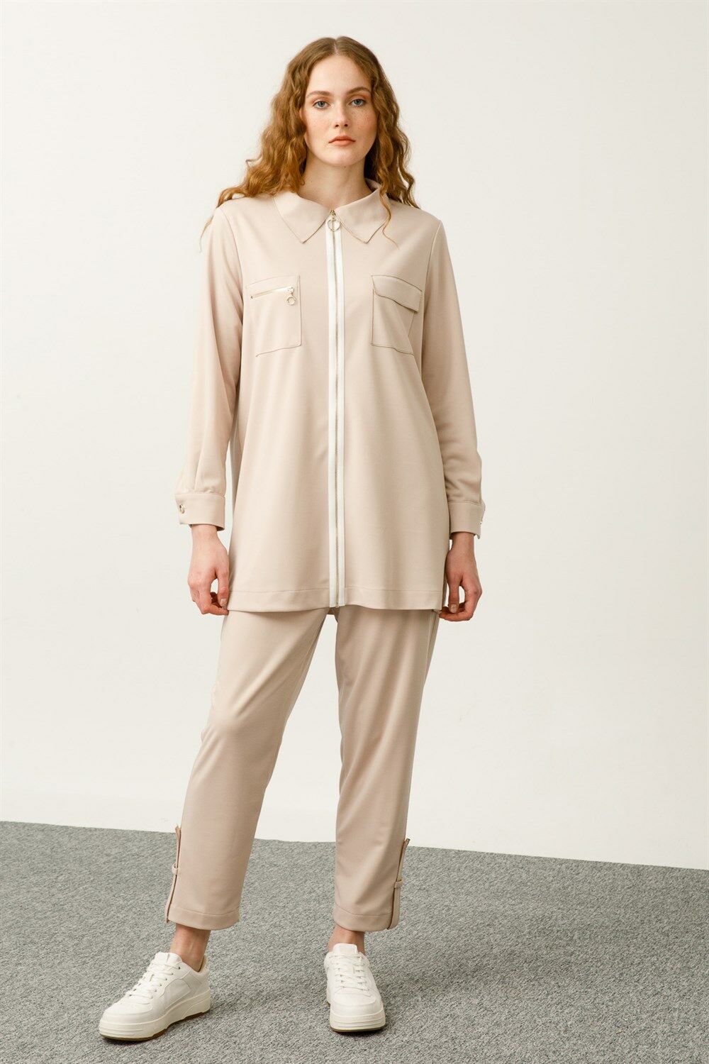 Ghisa Top Pocket Tunic Trousers Set TAŞ