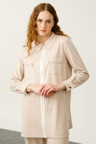 Ghisa Top Pocket Tunic Trousers Set TAŞ