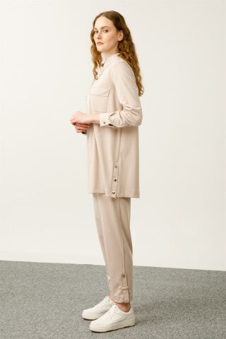 Ghisa Top Pocket Tunic Trousers Set TAŞ