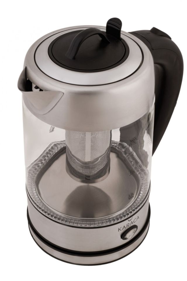 Kettle Glass with Led Lights Herbal Tea Maker / Kettle İnox 2202