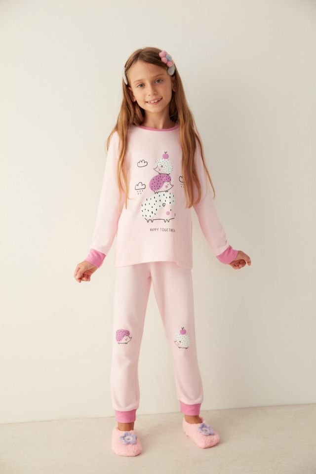 Multicolor G.hedgehog Thermal Pajamas Set