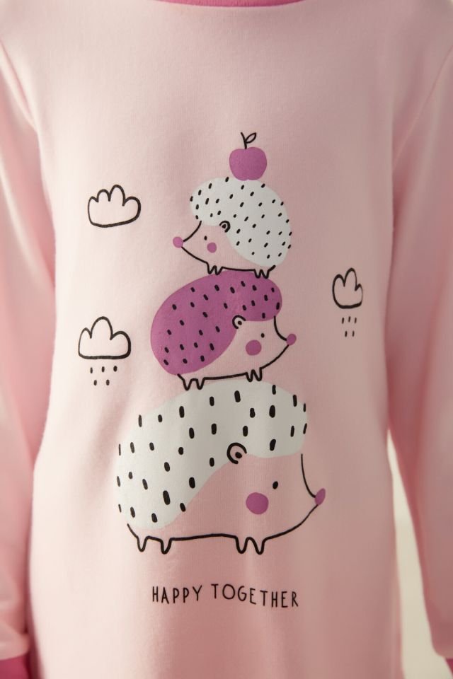 Multicolor G.hedgehog Thermal Pajamas Set