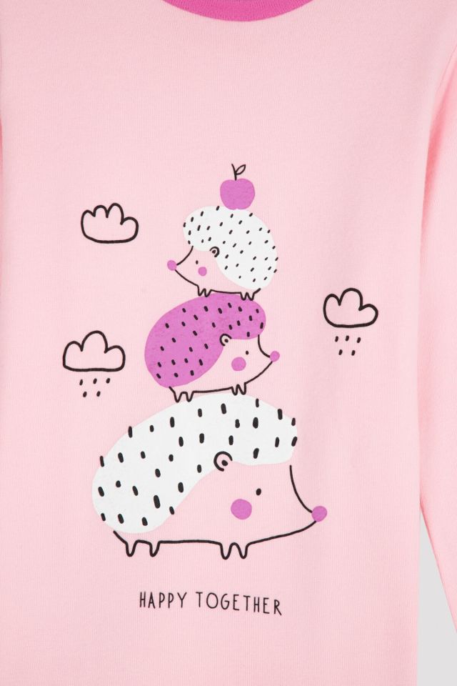 Multicolor G.hedgehog Thermal Pajamas Set
