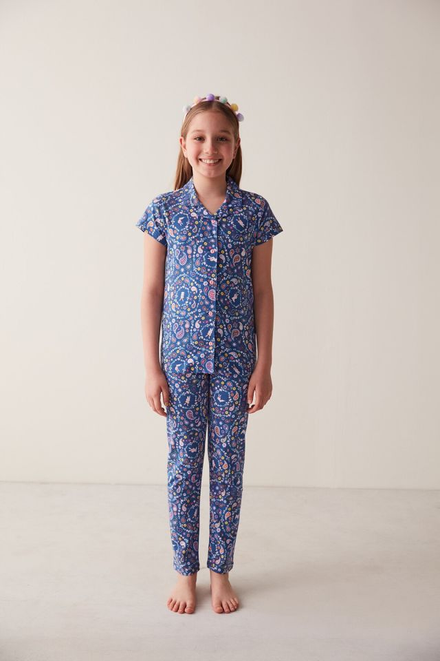 Kız Çocuk Bunny Paisley 2'li Gömlek Pijama Takımı
